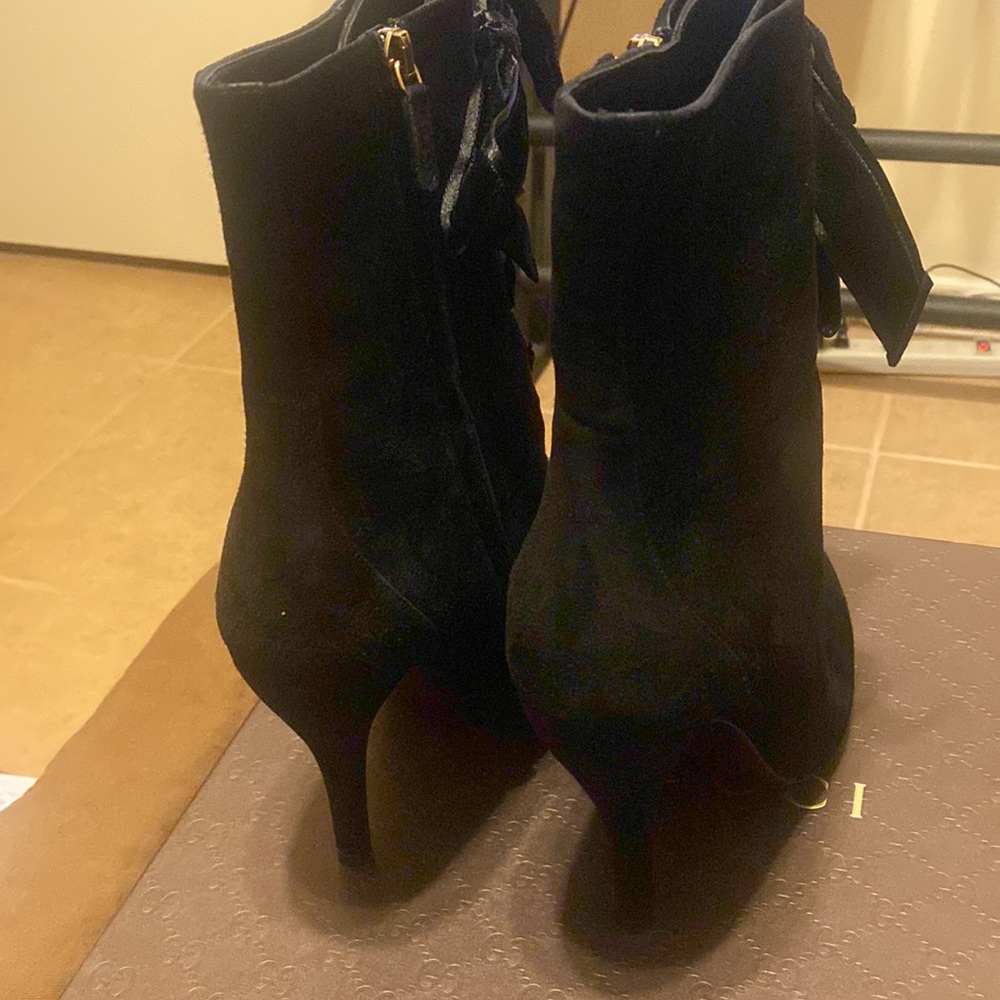GUCCI BOOTS BLACK SUEDE 9 1/2 - Picture 5 of 6